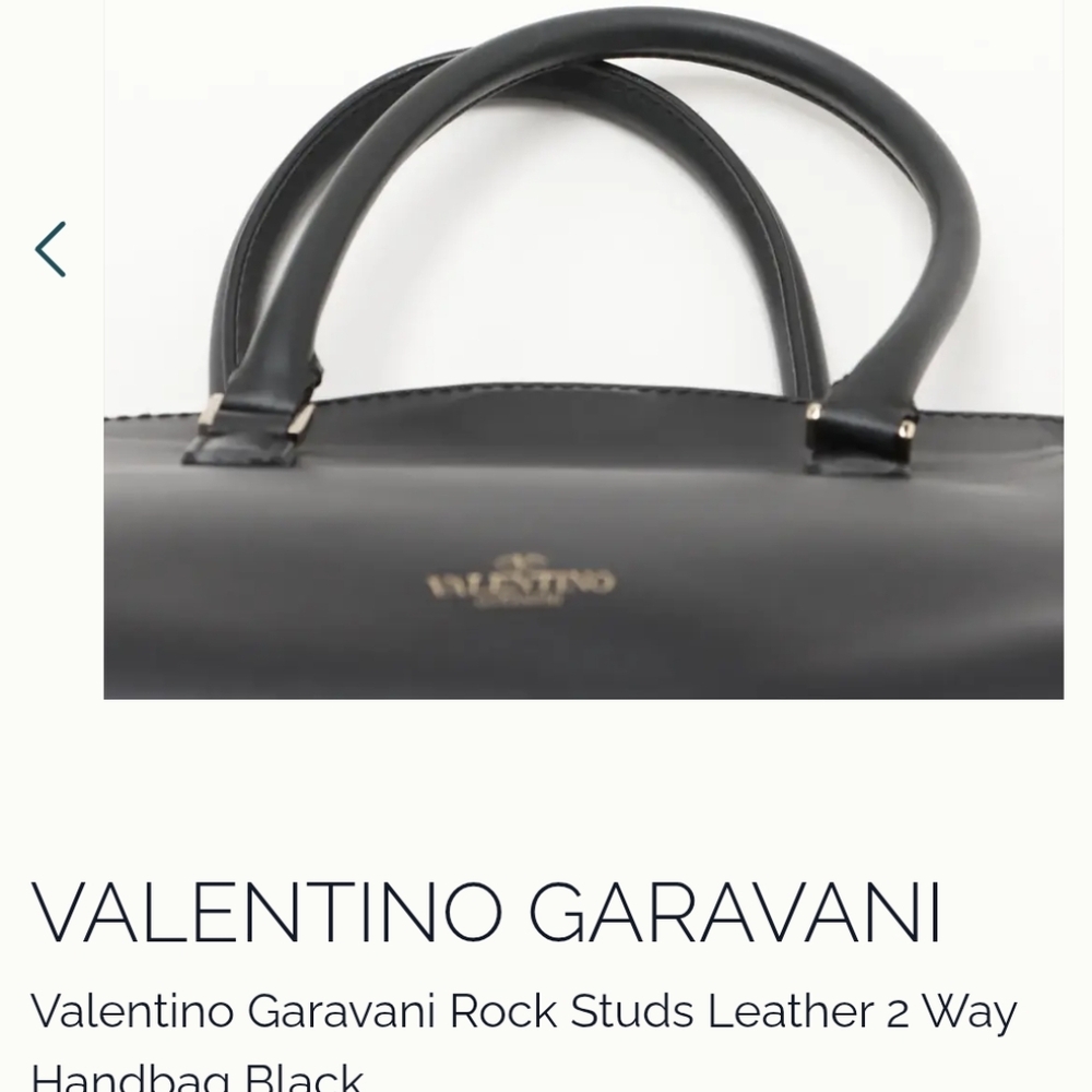 Valentino Garavani Black Tote with Silver Studs - Picture 7 of 13